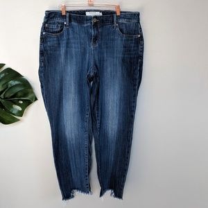 Torrid Girlfriend cropped cut hem jeans, Size 14